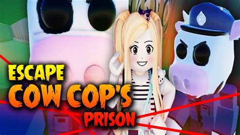 Escape Cow Cops Prison Scary Obby Roblox Youtube