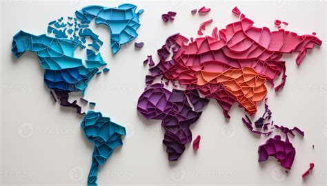 AI Generated World map - abstract background 42521731 Stock Photo at ...