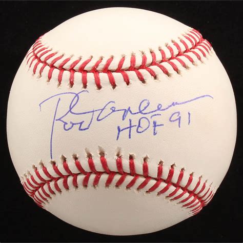 Rod Carew Signed OML Baseball Inscribed HOF 91 PSA COA Pristine