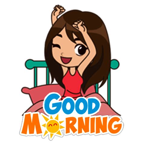 Chúc Buổi Sáng đẹp Good Morning Cute Stickers Với Các Biểu Tượng Dễ Thương