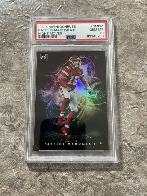 Patrick Mahomes II 2020 Donruss NM PM Night Moves SSP PSA 10 Price