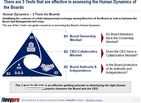 The 3 Effective Tests of Assessing Human Dynamics of the Board | flevy.com/blog