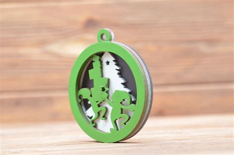 Christmas Ornament Svg Bundle For Glowforge Merry Christmas Etsy