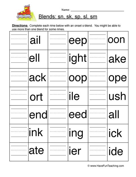 Free Phonics Worksheets Grade 1