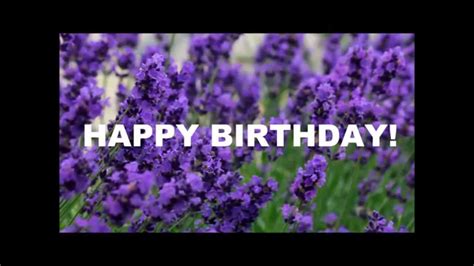 Happy Birthday Purple Lavender Ecard Youtube