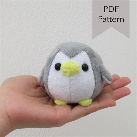 Penguin Plush Pattern Diy Penguin Sewing Pattern Plush Toy Pdf Pattern Etsy