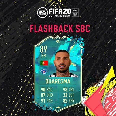 Fifa 20 Quaresma 89 Flashback Sfida Creazione Rosa