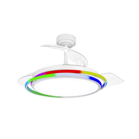 Antila Led Ceiling Fan W Lm Cct Dim Rgb White Cristalrecord