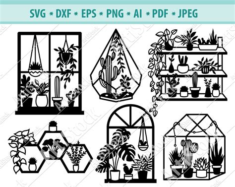 Plants Svg Potted Plants Svg Houseplants Svg Garden Plants Svg