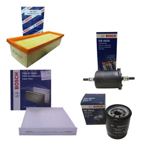 Kit Filtros Bosch Cabine Combustivel Ar Oleo Grand Siena