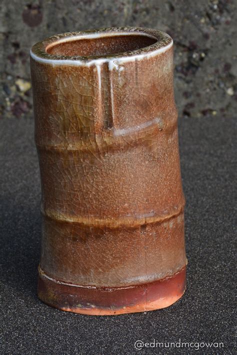 Wood Fired Vase Shino Glaze Ceramics Cuff Bracelets Ash Wood