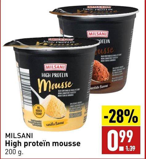 Milsani High Proteïn Mousse 200 G Aanbieding Bij Aldi