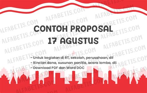 Contoh Proposal 17 Agustus 2020 Plus Anggaran Biaya Lengkap