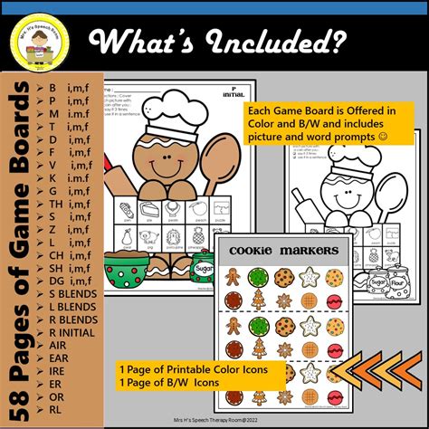 Gingerbread Man Cookie Speech Therapy Articulation Activity Made By