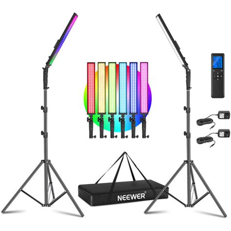 Neewer Rgb Led Light Kit With Ghz Remote B H