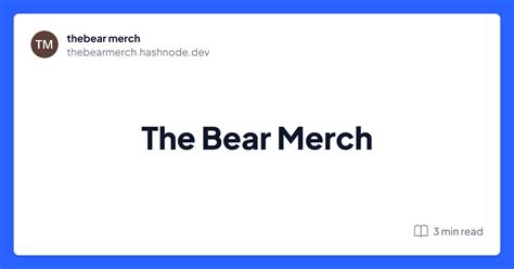 The Bear Merch