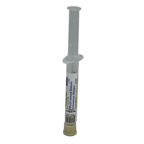 training pre filled syringe rhod immune globulin intravenous human