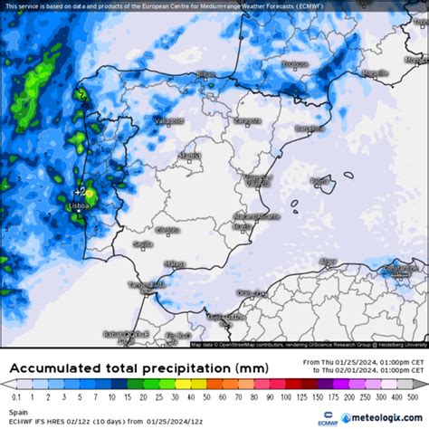 Estas Son Las Lluvias Previstas Para Los Próximos 7 Días Por El Modelo Europeo