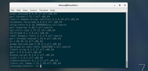 How To List Installed Packages On CentOS 7 Linux Hint