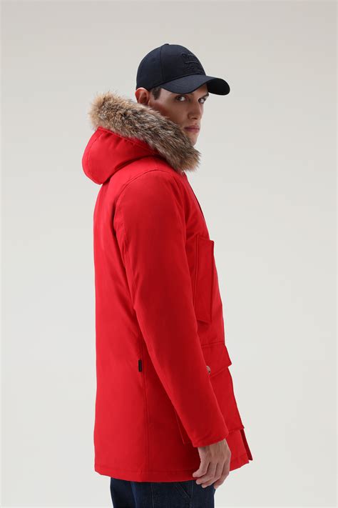 Arctic Parka Aus Ramar Cloth Mit Abnehmbarem Pelzbesatz Herren Rot