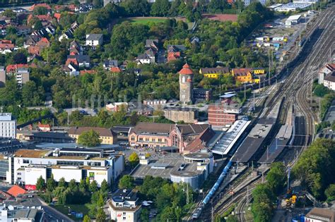 Luftaufnahme Osnabrück Hauptbahnhof der Deutschen Bahn in Osnabrück