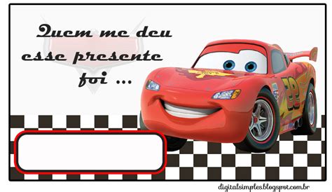 Kit Anivers Rio Personalizados Tema Carros Da Disney Para Imprimir