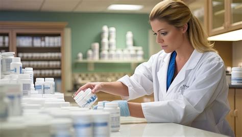 Premium AI Image | Portrait of a female pharmacist at work in a drugstore