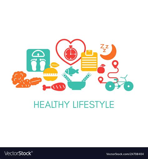 Healthy Lifestyle Concept Royalty Free Vector Image