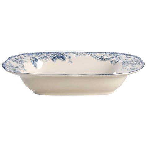 Adelaide Blue And White Oval Vegetable Bowl By Fifth Pts