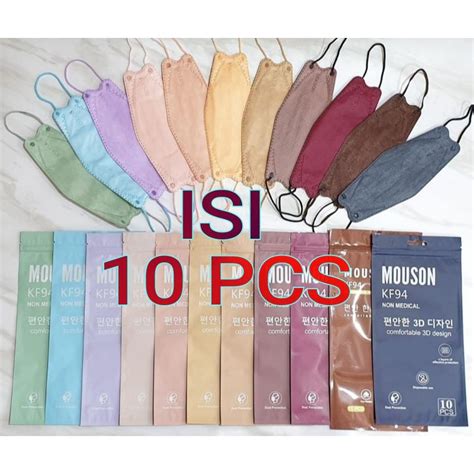 Jual KF 94 WARNA 4PLY TERBARU MASKER KF 94 KOREA ISI 10PCS KF94