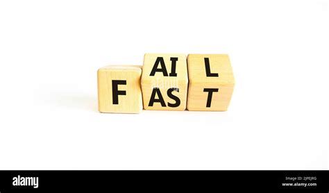 fail fast symbol concept words fail fast  wooden cubes beautiful