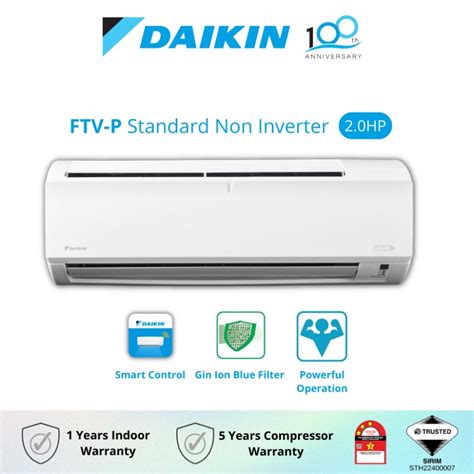 Daikin Ftv50pv1mf 2 0hp R32 Ftv P Series Standard Non Inverter Air