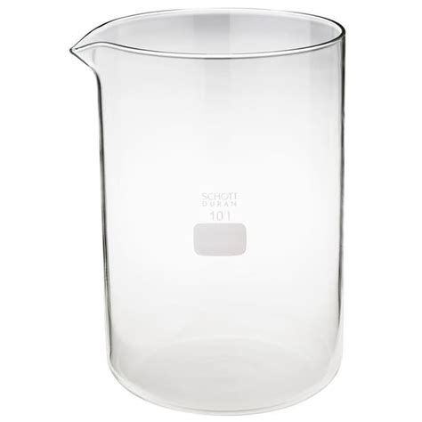 Chemglass Life Sciences 10L Duran Beaker Large Capacity Heavy Wall