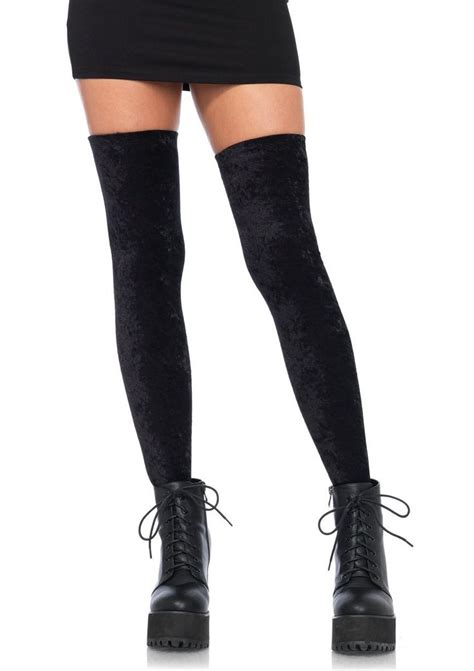 Iva Velvet Thigh High Stockings High Socks Outfits Thigh Highs High