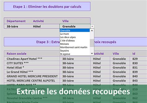 Techniques d extraction de données avec Excel