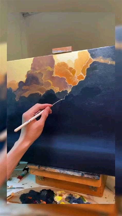 Acrylic sun painting. | Sky art painting, Diy canvas art painting, Canvas painting