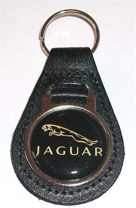 Jaguar Black Leather And Acrylic Key Ring Uk Car And Motorbike