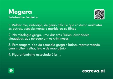 O Que Significa Megera - Megera - Significado e Sinônimo - escreva.ai