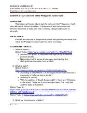 Lesson 2 For Polgov Converted Pdf LEARNING MATERIALS IN PHILIPPINE