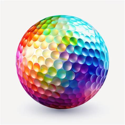 Premium Ai Image Shimmering Elegance Captivating Golf Ball Iridescent