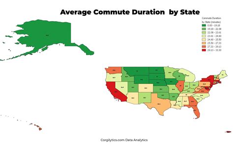 Longest & Shortest Commutes by City, State & Metro | Corgilytics