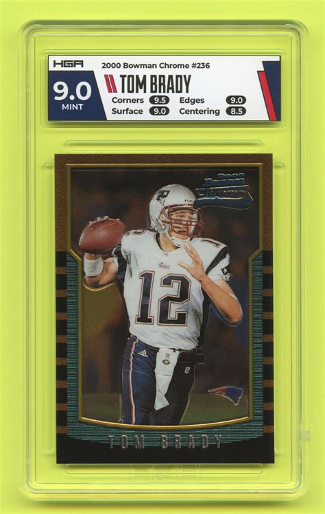 Bowman Chrome Tom Brady Rookie Rc Hga Mint New England