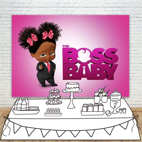 Baby Birthday Decorations Black Girl Backdrop X Hot Pink Baby Shower