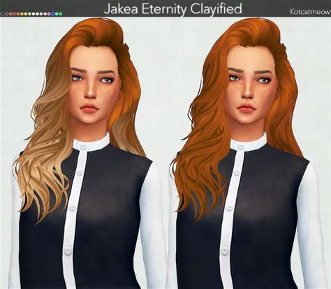 Kot Cat Jakea Eternity Hair Clayified Sims 4 Hairs Sims Hair Sims