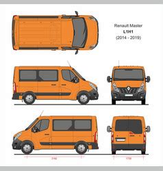 Renault Dokker Passenger Van Royalty Free Vector Image