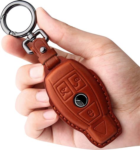 Tukellen For Mercedes Benz Key Fob Cover Genuine Leather