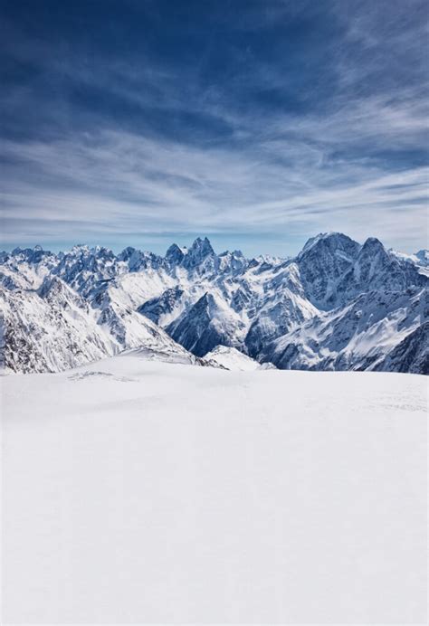 Snowy Mountain Backdrop For Stage Photography Background