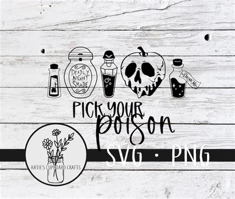 Pick Your Poison Svg Cut File Etsy