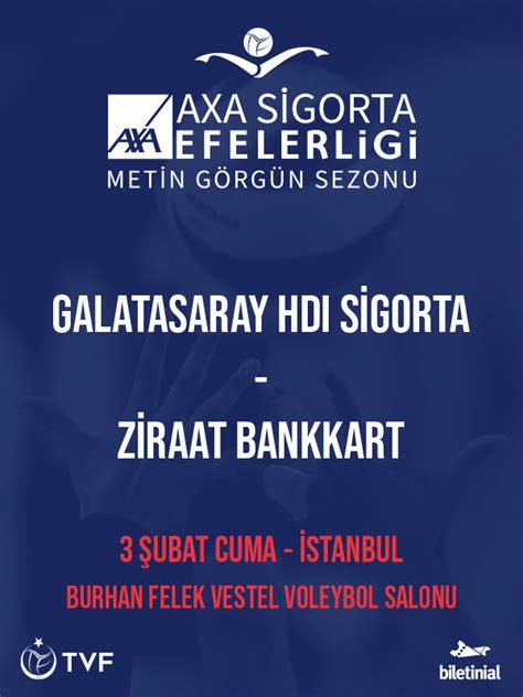 Galatasaray HDI Sigorta Ziraat Bankkart E Biletinial