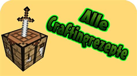 Minecraft Alle Crafting Rezepte Youtube